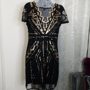 Glitzy beaded flapper dress